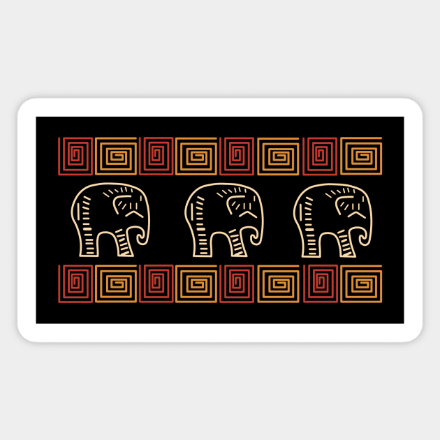 Traditional Elephant Sticker by novaya